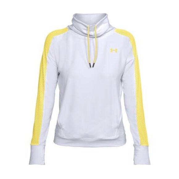 NWT Under Armour Featherweight Fleece Funnel Neck Pullover Sweater Women’s Sz XL - Picture 1 of 6